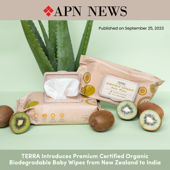 TERRA Introduces Premium Certified Organic Biodegradable Baby Wipes from New Zealand to India