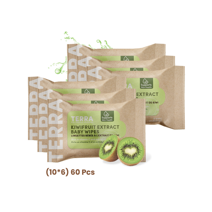 TERRA Kiwifruit Extract Baby Wipes Mini Pack 10 Wipes