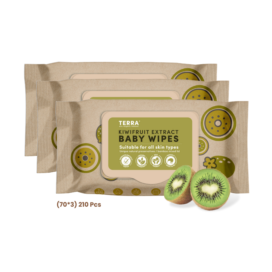 TERRA Kiwifruit Extract Baby Wipes 70s