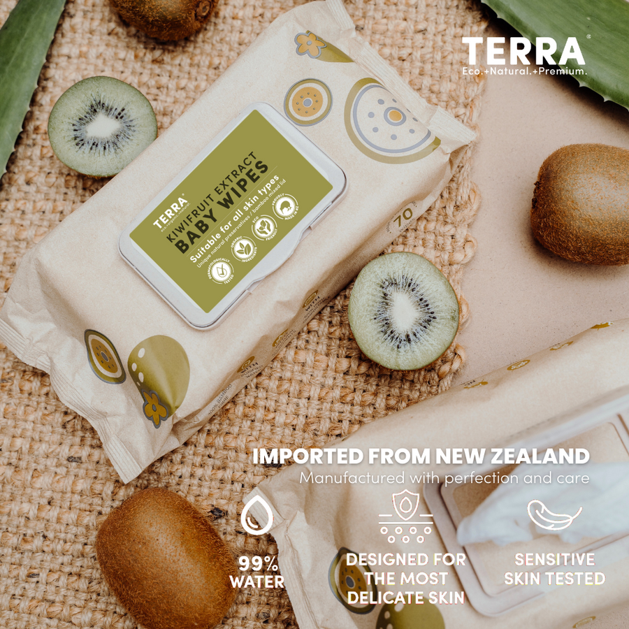 TERRA Kiwifruit Extract Baby Wipes 70s