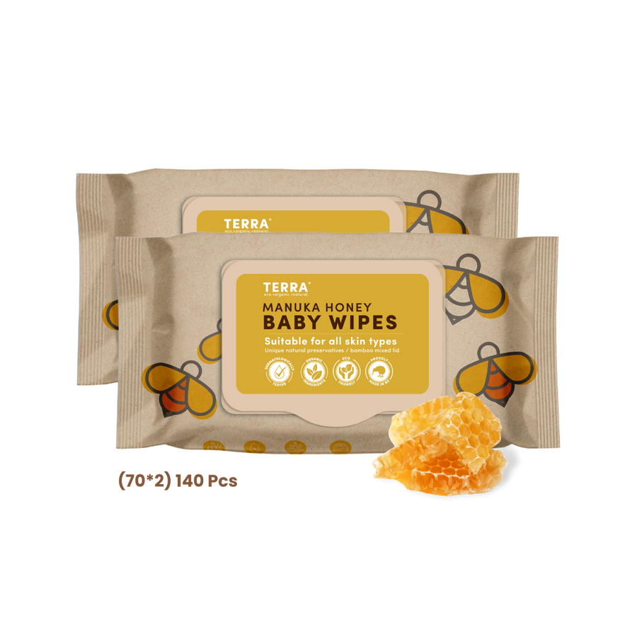 TERRA Manuka Honey Baby Wipes