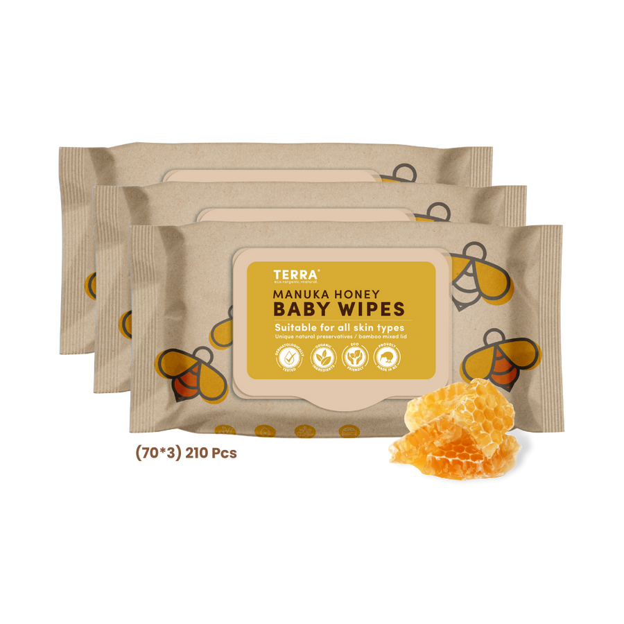 TERRA Manuka Honey Baby Wipes