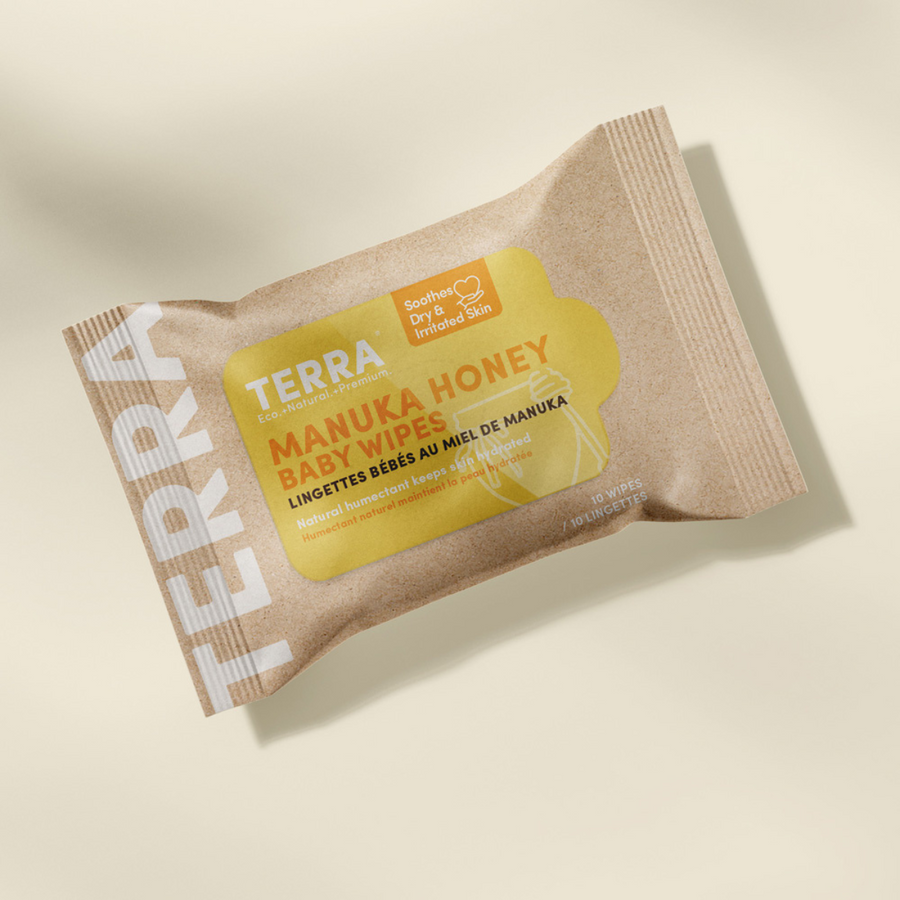 TERRA Manuka Honey Baby Wipes Mini Pack 10 Wipes