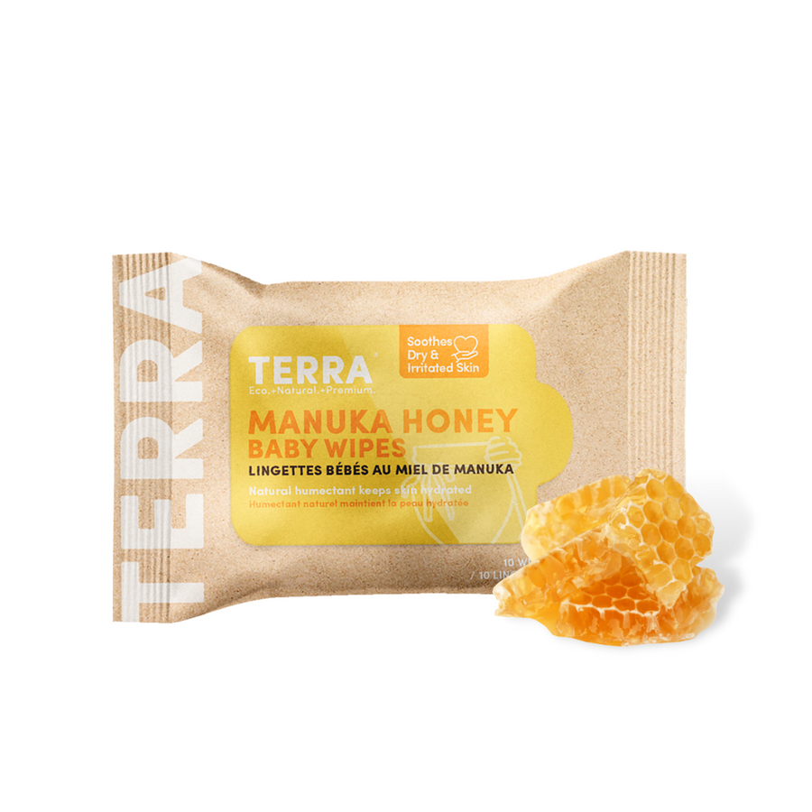 TERRA Manuka Honey Baby Wipes Mini Pack 10 Wipes