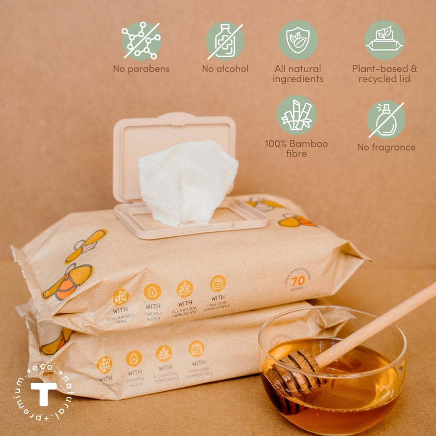 TERRA Manuka Honey Baby Wipes