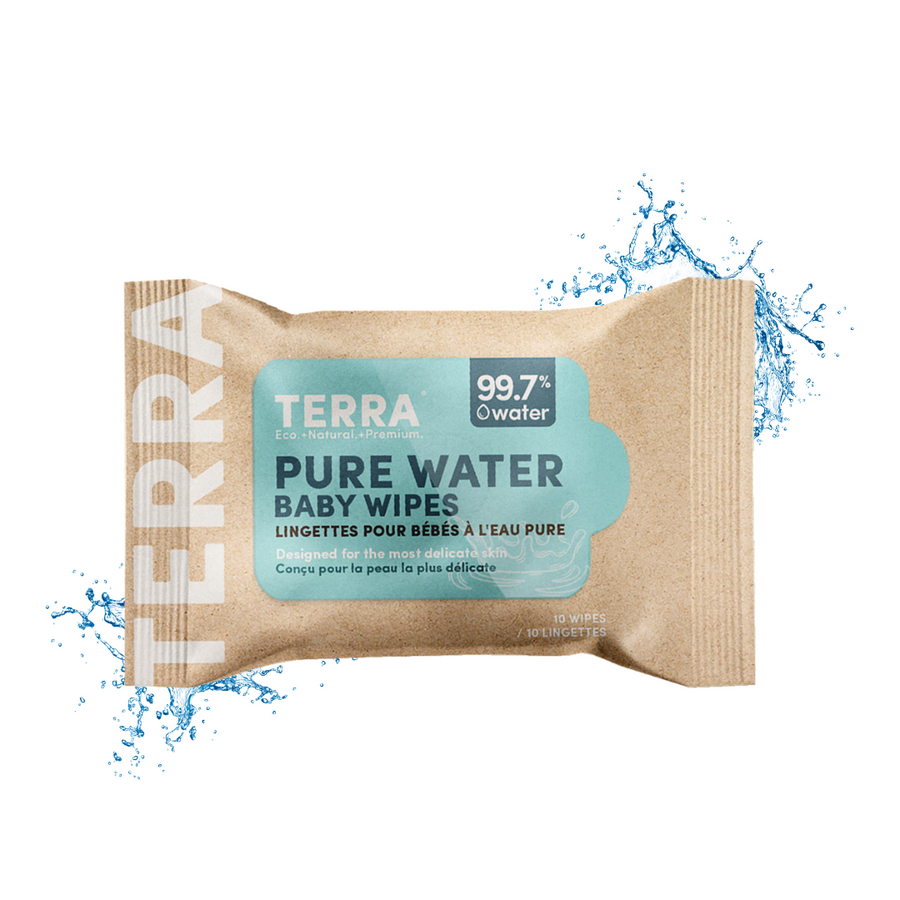 TERRA Pure Water Baby Wipes Mini Pack 10 Wipes