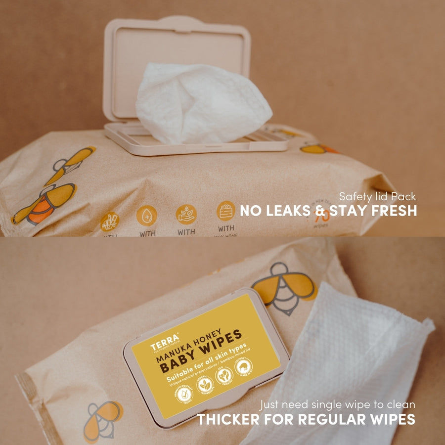 TERRA Manuka Honey Baby Wipes