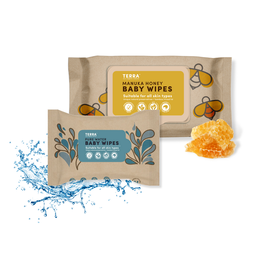 Terra Baby Wipes Travel & Full Pack Bundle Pack of 2