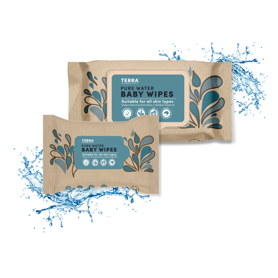 Terra Baby Wipes Travel & Full Pack Bundle Pack of 2