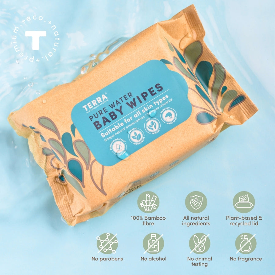 TERRA Travel Pack & Makeup Remover Wipes (Pack of 2) 24Pcs Each