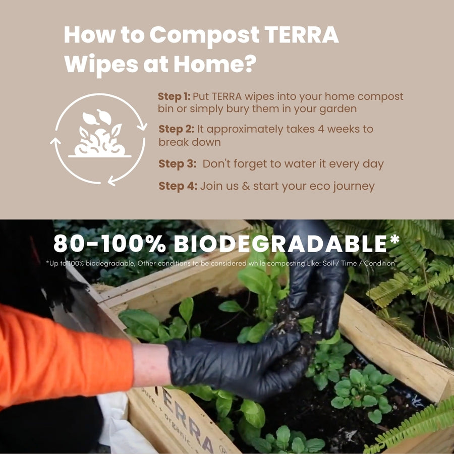 TERRA Pure Water Baby Wipes Mini Pack 10 Wipes