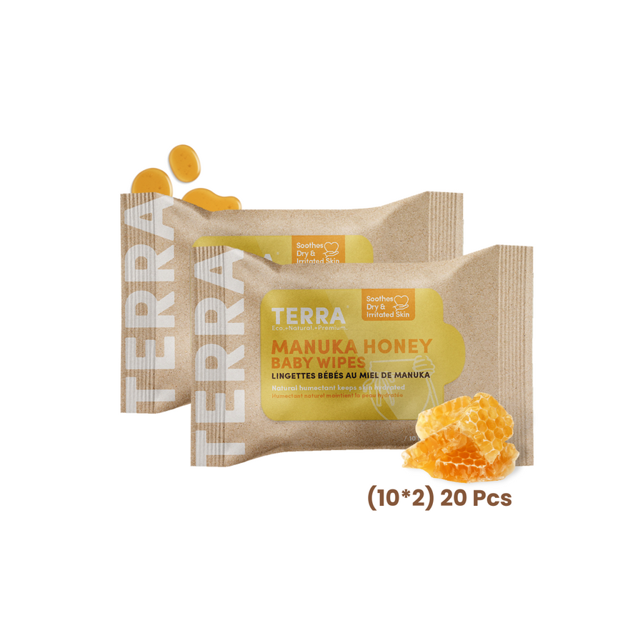 TERRA Manuka Honey Baby Wipes Mini Pack 10 Wipes