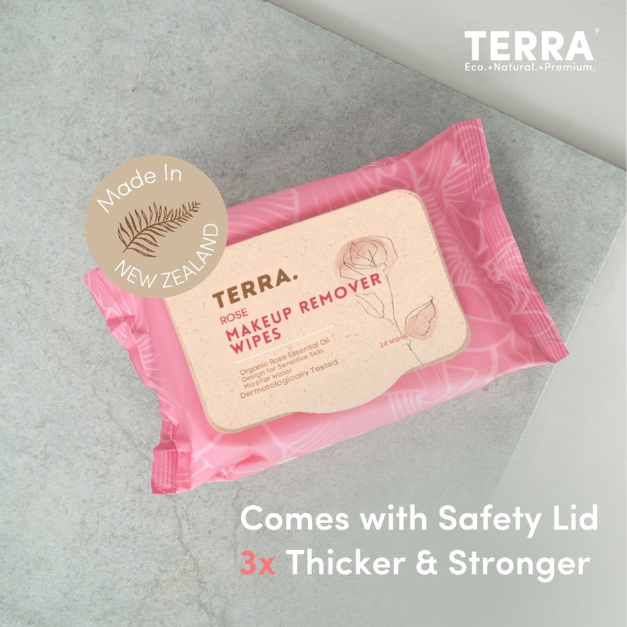 TERRA Travel Pack & Makeup Remover Wipes (Pack of 2) 24Pcs Each