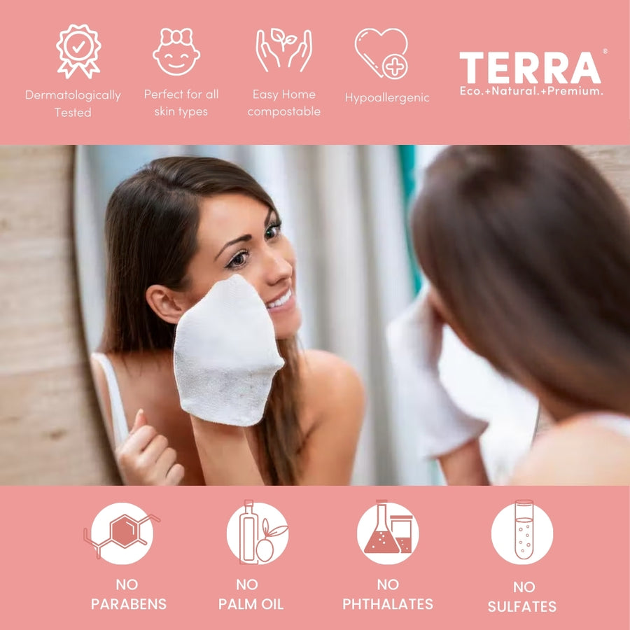 TERRA Travel Pack & Makeup Remover Wipes (Pack of 2) 24Pcs Each