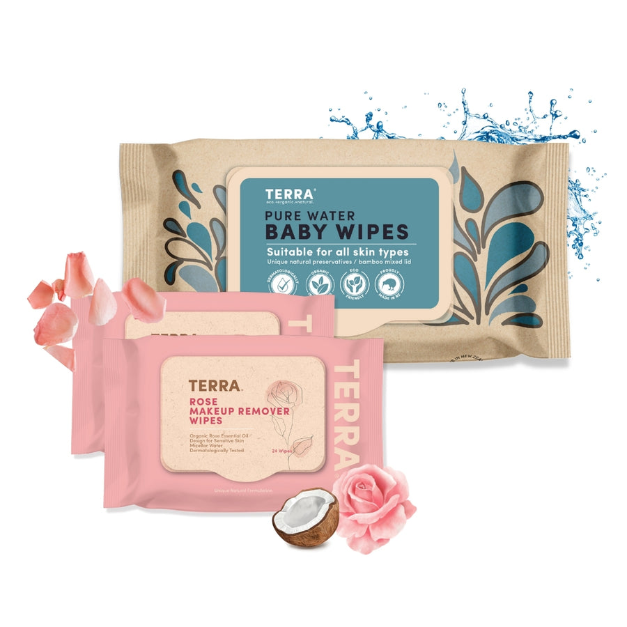 TERRA Wipes - Mom & Baby Wipes (Pack of 3)