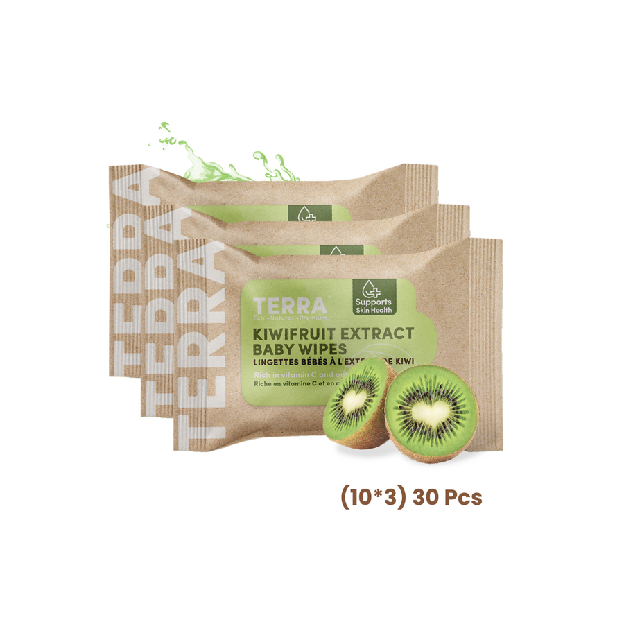 TERRA Kiwifruit Extract Baby Wipes Mini Pack 10 Wipes