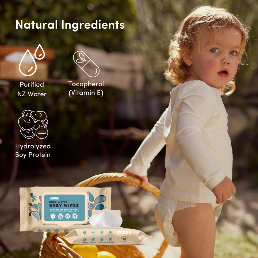 TERRA Pure Water Baby Wipes 70s