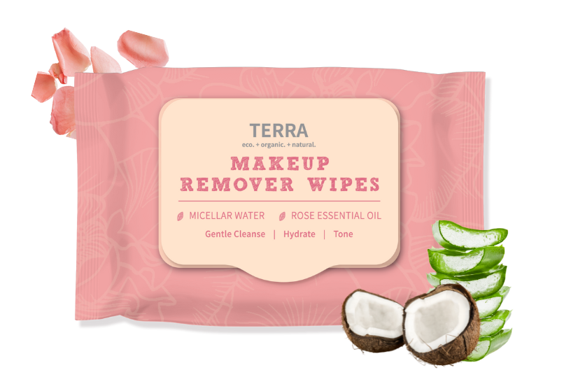 Buy Rose Travel Makeup Remover Wipes Online in India | Terra