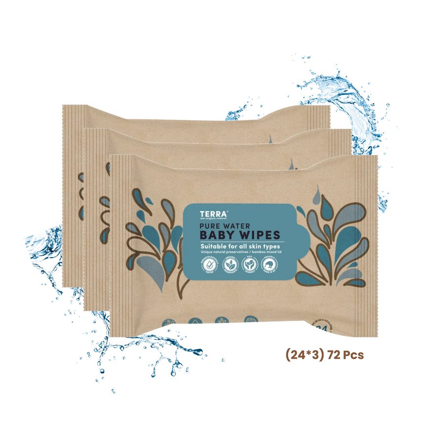 TERRA Pure Water Baby Wipes Travel Pack 24s