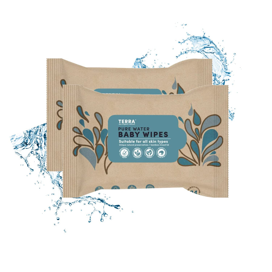 TERRA Pure Water Baby Wipes Travel Pack 24s